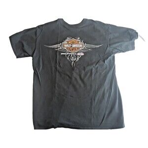 Vintage Harley Davidson Motor Cycles NHRA Black T Shirt Size L
